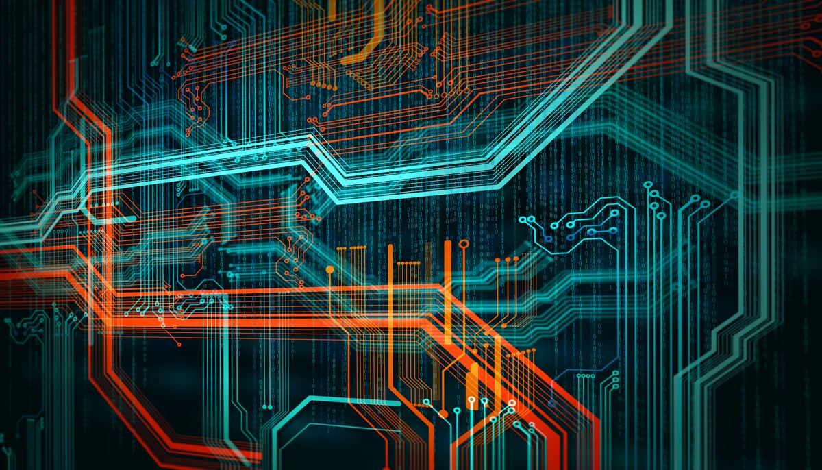 Abstract data and blockchain network illustration