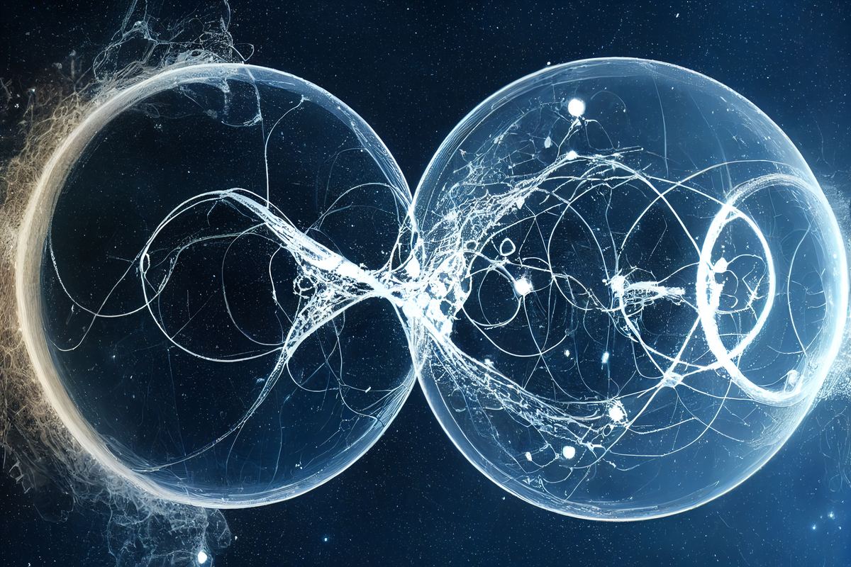 A close-up of a quark, an elementary particle